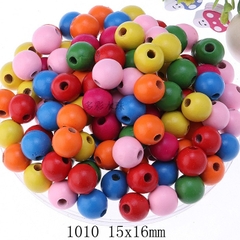 Hạt gỗ xâu vòng -  xâu hạt nhiều màu làm Hanmade thủ công nhiều kích thước mầm non