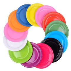 Set 10 đĩa giấy làm thủ công nhiều màu