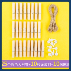 Set  50 kẹp gỗ màu nhiều hình ngộ nghĩnh Deco trang trí ( tặng kèm dây treo)