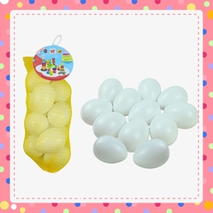 Đồ chơi túi lưới set 12 trứng vịt  nhựa an toàn HT7548 ( Hàng Việt Nam)