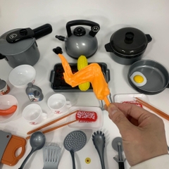 Bộ Đồ Chơi Nấu Ăn 36 Chi Tiết KITCHEN, đô chơi nhà bếp có tặng kèm pin