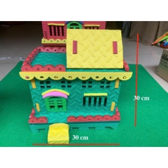Mô hình nhà đồ chơi tự tạo làm thủ công xốp dày 5mm mầm non  - tiểu học