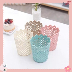 Giỏ hoa nhựa, sọt rác để bàn tròn, chữ nhật, vuông nhiều cỡ - Songlong