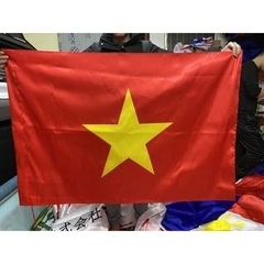 Cờ tổ quốc, cờ đỏ sao vàng 0,8x1,2m vải sa tanh - Loại Đẹp Siêu Bền ( đơn giá 1 chiếc )