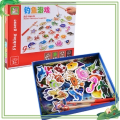 Đồ chơi câu cá nam châm gỗ 32 -  VỪA CHƠI VỪA HỌC SIÊU THÚ VỊ CHO BÉ