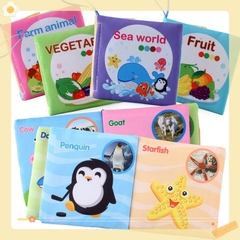 Sách vải  kích thích thị giác với nhiều chủ đề bằng tiếng anh giúp bé vừa học vừa chơi
