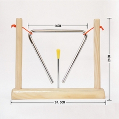 Kẻng tam giác, nkangr âm nhạc, nhạc cụ gõ loại to 150mm cho bé, nhạc cụ TRIANGLE