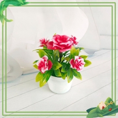 Chậu hoa hồng nhỏ chơi hoạt động góc trang trí  lớp mầm non - tiểu học