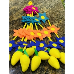 Rèm nỉ  set 10 dây hình hoa, con vật dễ thương trang trí lớp học mầm non - Tiểu học
