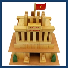 Đồ chơi xếp hình xây dựng lăng Bác bằng gỗ - mô hình lăng Bác ( chuẩn danh mục TT02)