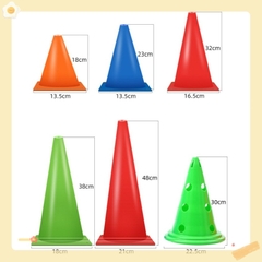 Chóp Vận Động tập luyện kỹ năng18cm, 23cm, 38cm vòng ném cổ chai, trò chơi vận động