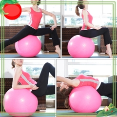Bóng Tập YOGA Cao Cấp Chống Nổ, Banh Yoga Giãn Cơ Tập Size 75CM  ( Tặng bơm bóng )-Bóng Trơn