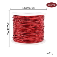 Cuộn Dây Kim Tuyến sợi dày 2mm x 50m Dùng Làm thủ công gói quà - Trang Trí Giáng Sinh