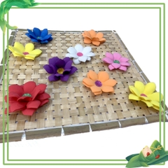 Set 10 bông Hoa xốp  trang trí bảng khung chủ đề mầm non - Tiểu học