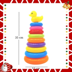 Đồ chơi xếp tháp vòng  tháp Vịt  9 vòng sắc màu