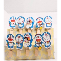 Set 10 kẹp gỗ treo ảnh trang trí tặng kèm 2 m dây hoạt hình nhiều mẫu