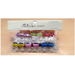 Set 10 kẹp gỗ treo ảnh trang trí tặng kèm 2 m dây hoạt hình nhiều mẫu