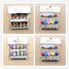 Set 10 kẹp gỗ treo ảnh trang trí tặng kèm 2 m dây hoạt hình nhiều mẫu