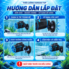 Máy thổi luồng SUNSUN YVP - Thổi luồng, tạo sóng bể cá cảnh - Máy đơn