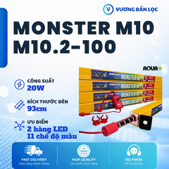 Đèn Ống Aqua+ Monster M10 - 2 Hàng LED - Đỏ Cá Không Đỏ Nước - 11 Chế Độ Màu