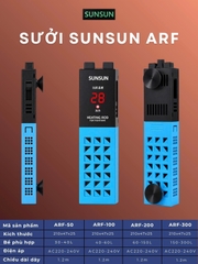 Sưởi bể cá Sunsun ARF thế hệ mới - Chỉnh nhiệt độ bên ngoài, hiển thị nhiệt độ chính xác