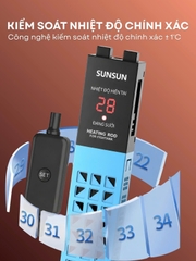 Sưởi bể cá Sunsun ARF thế hệ mới - Chỉnh nhiệt độ bên ngoài, hiển thị nhiệt độ chính xác