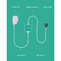 Máy sủi oxy mini siêu êm Yee | Nepall - Sục khí oxi bể cá