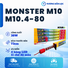 Đèn Ống Aqua+ Monster M10 - 4 Hàng LED - Đỏ Cá Không Đỏ Nước - 11 Chế Độ Màu
