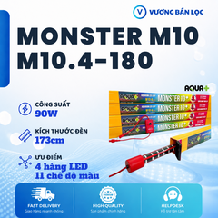 Đèn Ống Aqua+ Monster M10 - 4 Hàng LED - Đỏ Cá Không Đỏ Nước - 11 Chế Độ Màu
