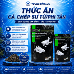 Cám tăng trưởng Aqua+ cho cá chép sư tử, chép phi tần, cám chìm dễ ăn, thơm ngậy