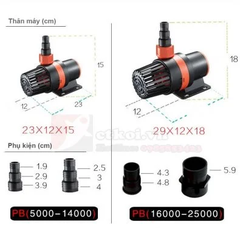 Bơm Nước Hồ Cá Periha PB có Chỉnh 3 cấp