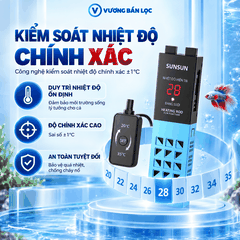 Sưởi bể cá Sunsun ARF thế hệ mới - Chỉnh nhiệt độ bên ngoài, hiển thị nhiệt độ chính xác