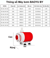 Bơm Nước Hồ Cá Baoyu - Không Hút Đáy