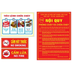 Bộ nội quy tiêu lệnh phòng cháy chữa cháy 4 tấm
