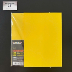 Giấy bìa A4 160GSM (giấy cứng) VI.COLOR màu VÀNG CHANH