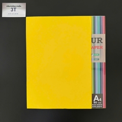 Giấy A4 80GSM (giấy mềm) SUMMER màu VÀNG CHANH