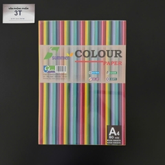 Giấy A4 80GSM (giấy mềm) SUMMER màu VÀNG CHANH