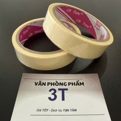 Băng keo giấy LN Tape 24mm dày keo 6mm