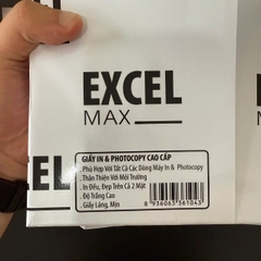 Giấy In Photocopy A4 Excel Max 72gsm Indo Trắng Sáng Láng Mịn 500 Tờ/Ream