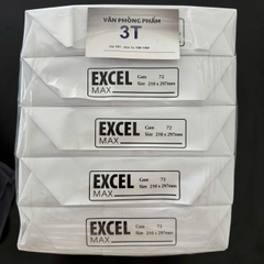 Giấy In Photocopy A4 Excel Max 72gsm Indo Trắng Sáng Láng Mịn 500 Tờ/Ream