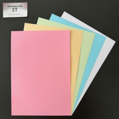 Giấy bìa A4 160GSM (giấy cứng) PGrand màu Pastel Hồng Vàng Xanh Lá Xanh Biển Trắng