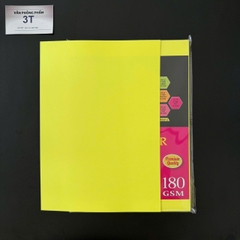Giấy bìa A4 180gsm (giấy cứng) PGrand màu DẠ QUANG Vàng Hồng Xanh Lá Cam