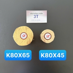 Giấy in nhiệt Limi K80 lõi nhỏ 19mm chuẩn kích thước (Dùng cho máy in nhiệt Thu Ngân)