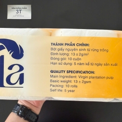 Giấy vệ sinh cuộn nhỏ TESLA 3 lớp không lõi (10 cuộn/lốc)