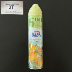 Xịt Phòng Lix 280ml Khử Mùi Nhanh 6in1