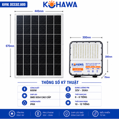 ĐÈN PHA CHỐNG CHÓI CAO CẤP NĂNG LƯỢNG MẶT TRỜI KOHAWA 600W