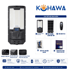 ĐÈN ĐƯỜNG LIỀN THỂ CAO CẤP NĂNG LƯỢNG MẶT TRỜI KOHAWA 800W