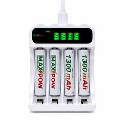 Combo 1 Sạc + 4 pin 1300mAh(AAA)