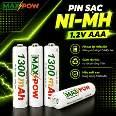 Bộ 4 Pin sạc 1300mAh (AAA)