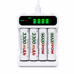 Combo 1 Sạc + 4 pin 3300mAh(AA)